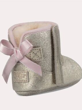 UGG Baby Girl's 2/3 Jesse Bow II Metallic Gold Booties